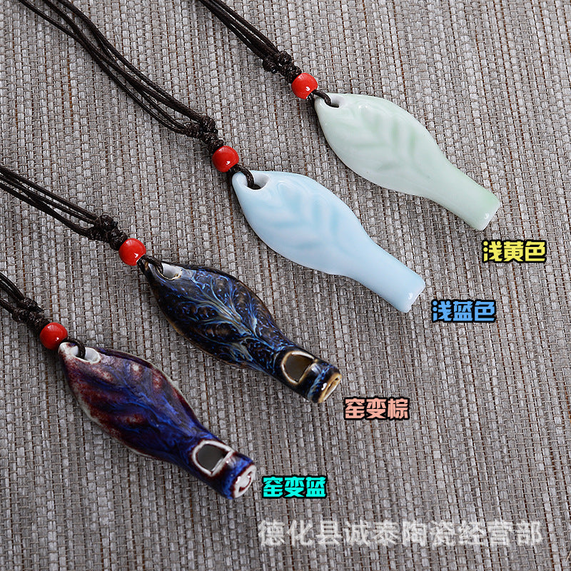 Wholesale Cute Ceramic Whistle Crafts